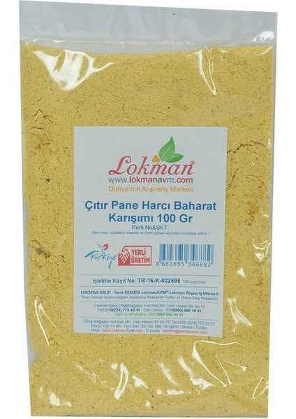 Çıtır Pane Harcı Baharat Karışımı 100 gr Paket fiyatları