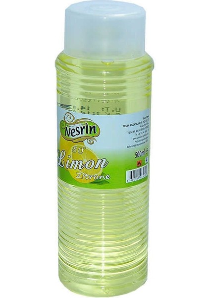 Limon Kolonyası 80 Derece Pet Şişe 500 ml