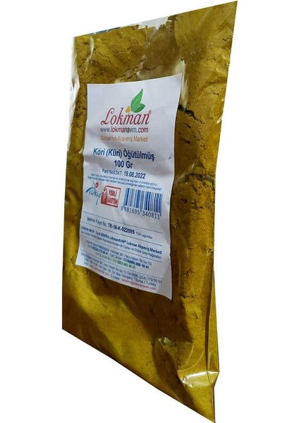 Köri Öğütülmüş Baharat Karışımı Küri Curry 100 gr Paket