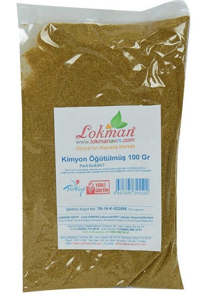 Kimyon Öğütülmüş Yemeklik 100 gr Paket