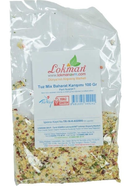 Tuz Mix Baharat Karışımı 100 gr Paket fiyatları