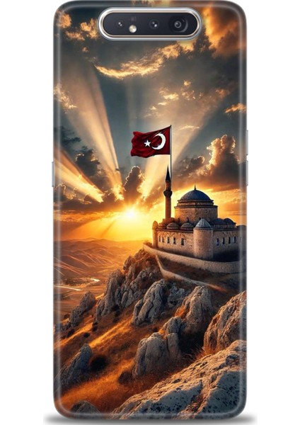 Samsung Galaxy A80 Hd Baskılı Kılıf + Seramik Tam Kaplayan Ekran Koruyucu 229