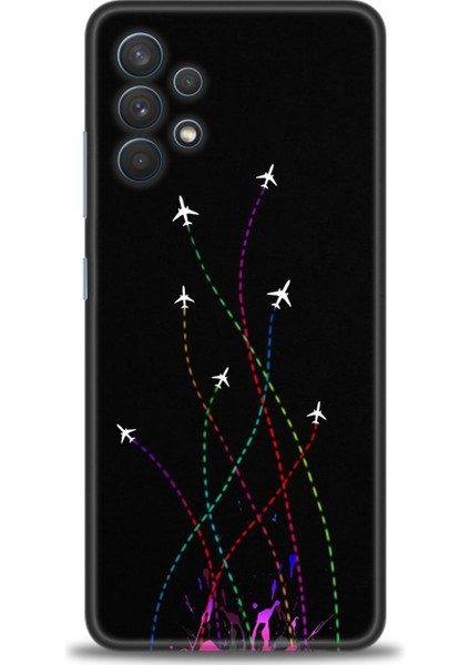 Samsung Galaxy A32 Hd Baskılı Kılıf + Seramik Tam Kaplayan Ekran Koruyucu 388
