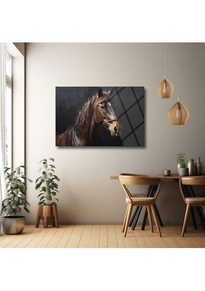 At Cam Duvar Tablosu , Panoromik Duvar Dekoru , Temperli Cam Üzeri Baskı , Yüksek Kalite modelleri