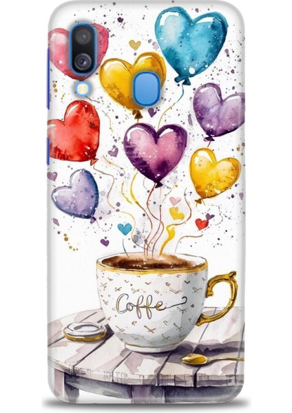 Samsung Galaxy A40 Hd Baskılı Kılıf + Seramik Tam Kaplayan Ekran Koruyucu 411