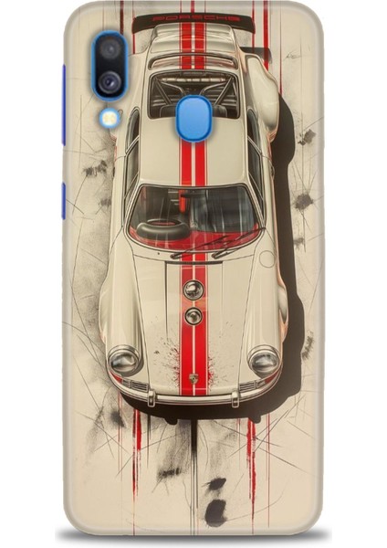 Samsung Galaxy A40 Hd Baskılı Kılıf + Seramik Tam Kaplayan Ekran Koruyucu 485
