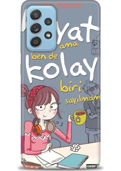 Samsung Galaxy A52S 5g Hd Baskılı Kılıf + Seramik Tam Kaplayan Ekran Koruyucu 163