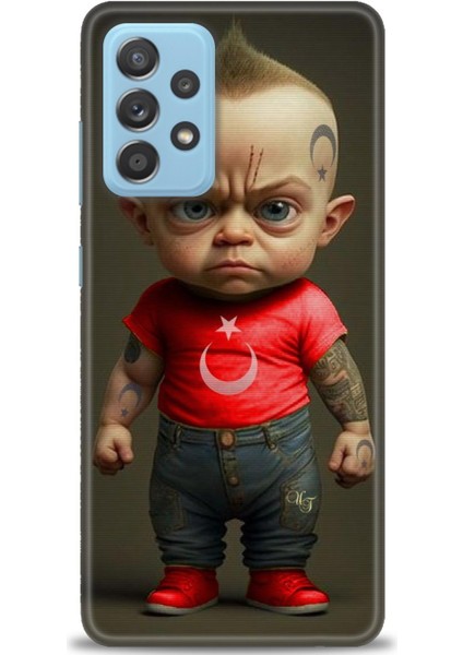 Samsung Galaxy A52S 5g Hd Baskılı Kılıf + Seramik Tam Kaplayan Ekran Koruyucu 244