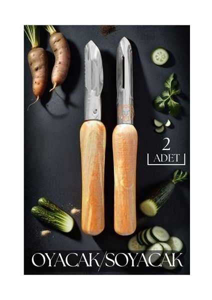 Soyacak Oyacak Ahşap Saplı 2 Li Set Scopelliti Design