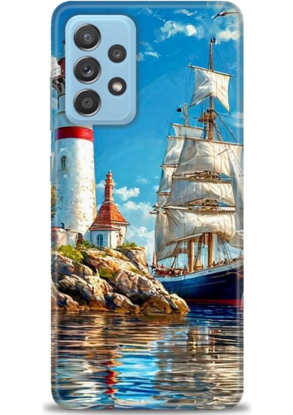 Samsung Galaxy A52S 5g Hd Baskılı Kılıf + Seramik Tam Kaplayan Ekran Koruyucu 239