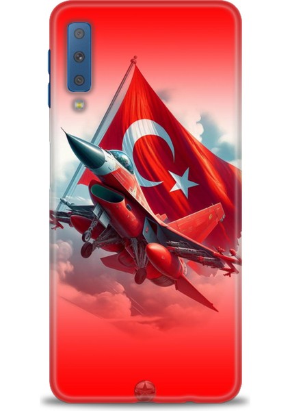 Samsung Galaxy A7 2018 Hd Baskılı Kılıf + Seramik Tam Kaplayan Ekran Koruyucu 38