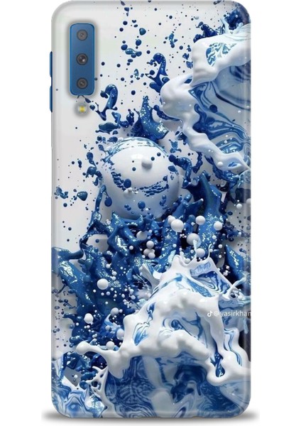 Samsung Galaxy A7 2018 Hd Baskılı Kılıf + Seramik Tam Kaplayan Ekran Koruyucu 327