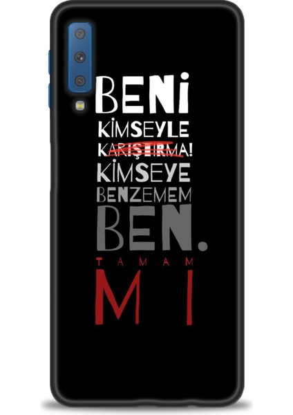 Samsung Galaxy A7 2018 Hd Baskılı Kılıf + Seramik Tam Kaplayan Ekran Koruyucu 396