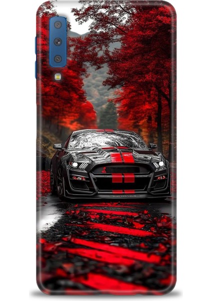 Samsung Galaxy A7 2018 Hd Baskılı Kılıf + Seramik Tam Kaplayan Ekran Koruyucu 490