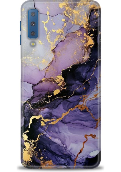 Samsung Galaxy A7 2018 Hd Baskılı Kılıf + Seramik Tam Kaplayan Ekran Koruyucu 315