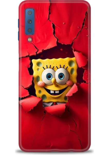 Samsung Galaxy A7 2018 Hd Baskılı Kılıf + Seramik Tam Kaplayan Ekran Koruyucu 458
