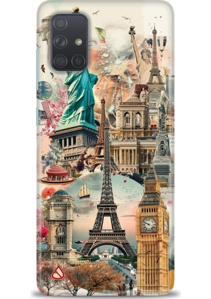 Samsung Galaxy A71 Hd Baskılı Kılıf + Seramik Tam Kaplayan Ekran Koruyucu 264