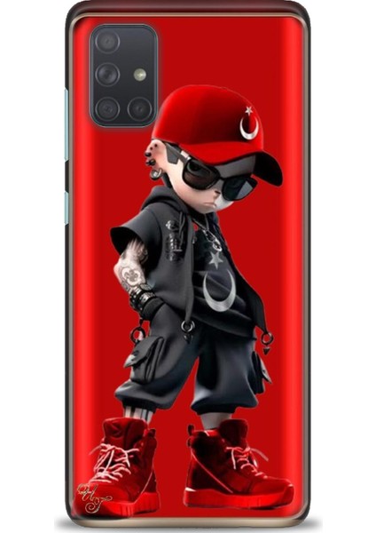 Samsung Galaxy A71 Hd Baskılı Kılıf + Seramik Tam Kaplayan Ekran Koruyucu 250