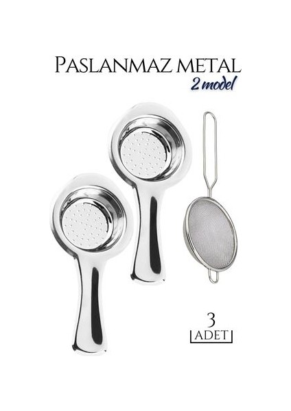 3 Lü Set Metal Çay Süzgeci Cabrera Design