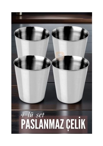 Çelik Bardak Seti 4 Adet Fazio Giacinto Design