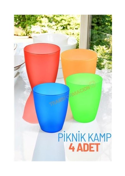 Bardak Seti Kamp Piknik Bardağı 4 Adet