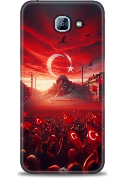 Samsung Galaxy A8 2016 Hd Baskılı Kılıf + Seramik Tam Kaplayan Ekran Koruyucu 39