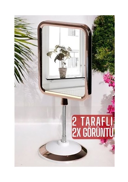 2x Büyüteçli 2 Taraflı Makyaj Aynası