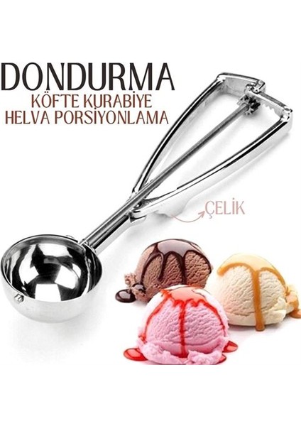 Dondurma Porsiyonlama Kaşığı Kurabiye Köfte Helva