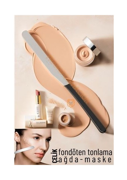 Maske Sıvı Fondöten Tonlama Spatulası Çelik