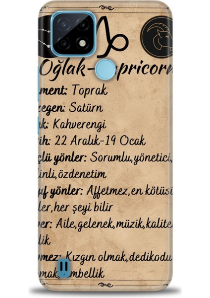 Realme C21 Kılıf Hd Baskılı Kılıf + Seramik Tam Kaplayan Ekran Koruyucu 478