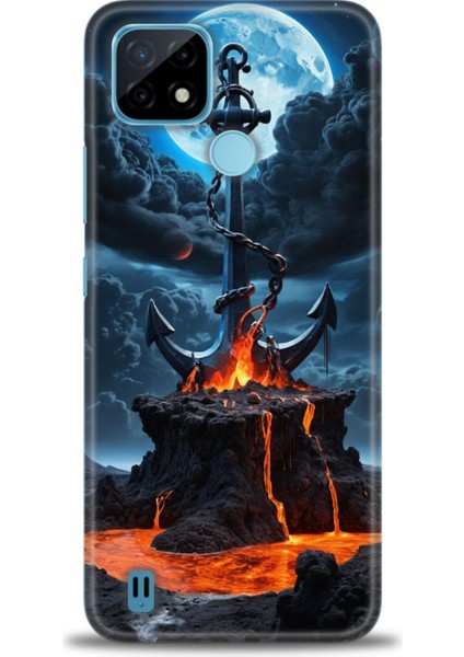 Realme C21 Kılıf Hd Baskılı Kılıf + Seramik Tam Kaplayan Ekran Koruyucu 240
