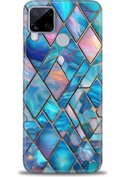 Realme C15 Kılıf Hd Baskılı Kılıf + Seramik Tam Kaplayan Ekran Koruyucu 338