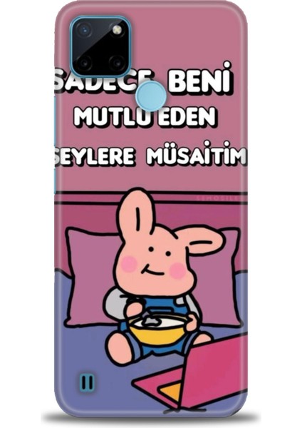 Realme C21Y Kılıf Hd Baskılı Kılıf + Seramik Tam Kaplayan Ekran Koruyucu 166