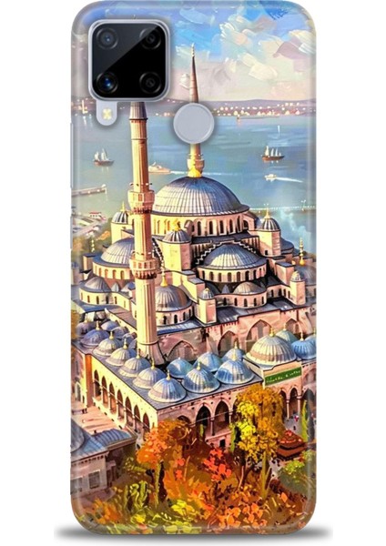Realme C15 Kılıf Hd Baskılı Kılıf + Seramik Tam Kaplayan Ekran Koruyucu 226