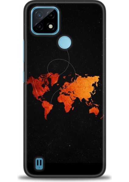 Realme C21 Kılıf Hd Baskılı Kılıf + Seramik Tam Kaplayan Ekran Koruyucu 384