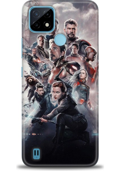 Realme C21 Kılıf Hd Baskılı Kılıf + Seramik Tam Kaplayan Ekran Koruyucu 99