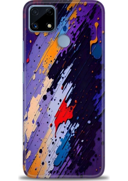 Realme C25 Kılıf Hd Baskılı Kılıf + Seramik Tam Kaplayan Ekran Koruyucu 436