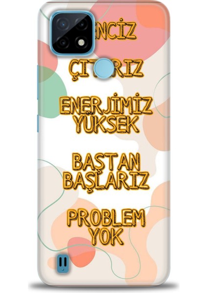 Realme C21 Kılıf Hd Baskılı Kılıf + Seramik Tam Kaplayan Ekran Koruyucu 170