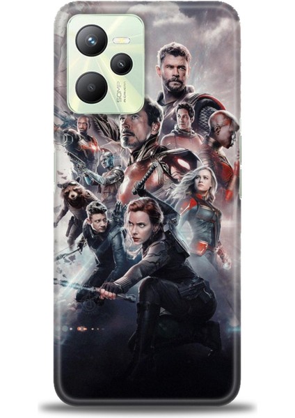 Realme C35 Kılıf Hd Baskılı Kılıf + Seramik Tam Kaplayan Ekran Koruyucu 99