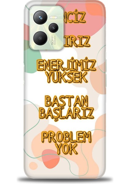 Realme C35 Kılıf Hd Baskılı Kılıf + Seramik Tam Kaplayan Ekran Koruyucu 170