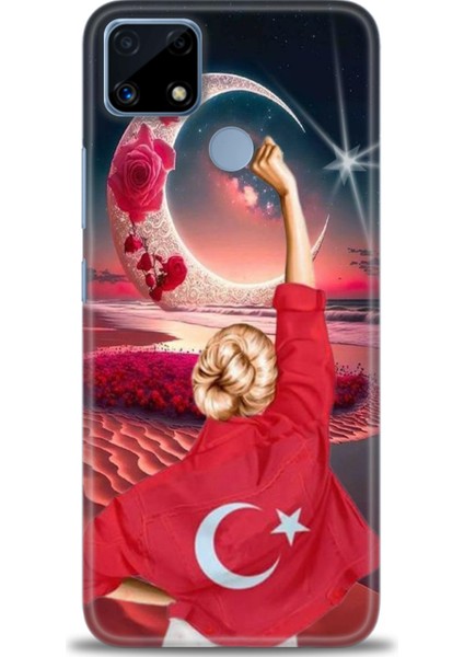 Realme C25S Kılıf Hd Baskılı Kılıf + Seramik Tam Kaplayan Ekran Koruyucu 249