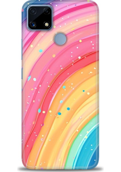 Realme C25 Kılıf Hd Baskılı Kılıf + Seramik Tam Kaplayan Ekran Koruyucu 415