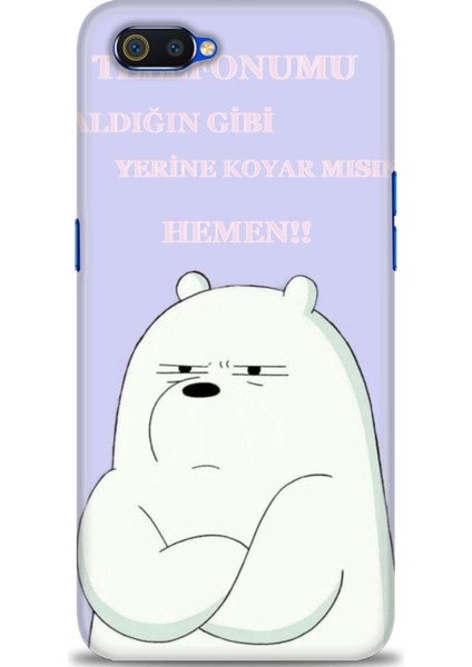 Realme C2 Kılıf Hd Baskılı Kılıf + Seramik Tam Kaplayan Ekran Koruyucu 159
