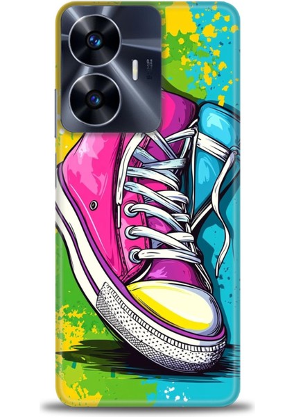 Realme C55 4g Kılıf Hd Baskılı Kılıf + Seramik Tam Kaplayan Ekran Koruyucu 441