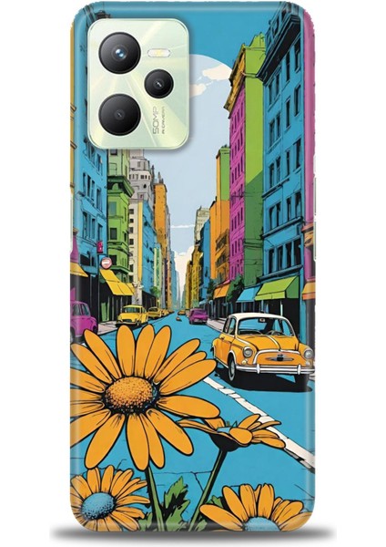 Realme C35 Kılıf Hd Baskılı Kılıf + Seramik Tam Kaplayan Ekran Koruyucu 449