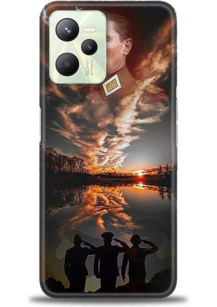 Realme C35 Kılıf Hd Baskılı Kılıf + Seramik Tam Kaplayan Ekran Koruyucu 26