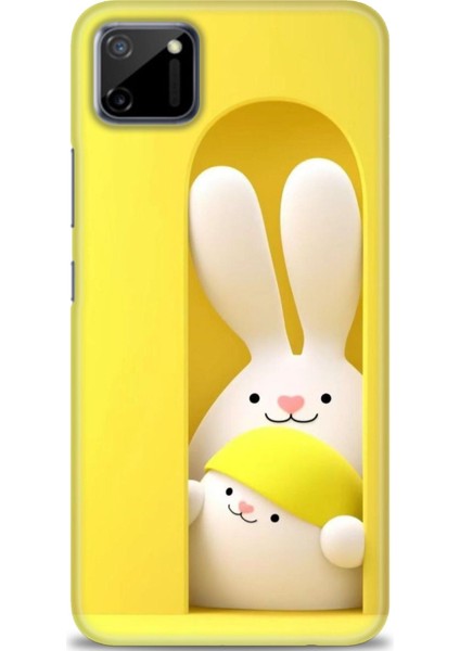 Realme C11 Kılıf Hd Baskılı Kılıf + Seramik Tam Kaplayan Ekran Koruyucu 72