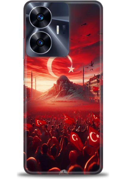 Realme C55 4g Kılıf Hd Baskılı Kılıf + Seramik Tam Kaplayan Ekran Koruyucu 39