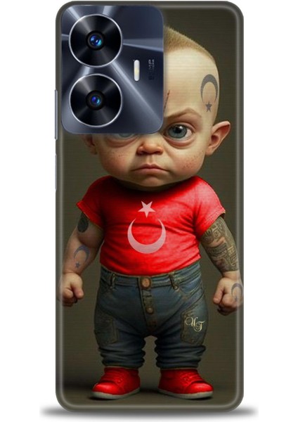Realme C55 4g Kılıf Hd Baskılı Kılıf + Seramik Tam Kaplayan Ekran Koruyucu 244