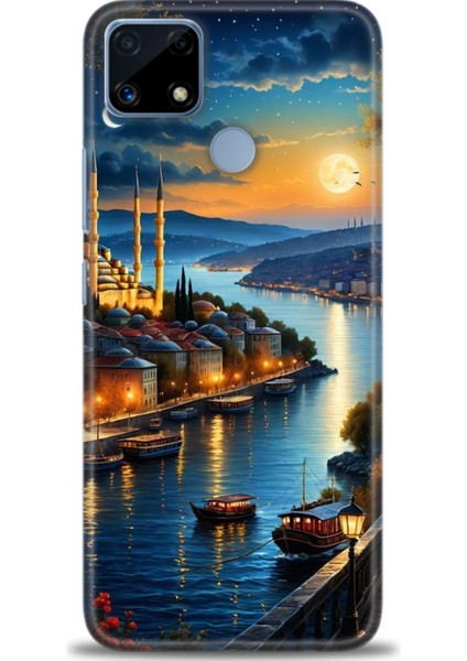 Realme C25 Kılıf Hd Baskılı Kılıf + Seramik Tam Kaplayan Ekran Koruyucu 222